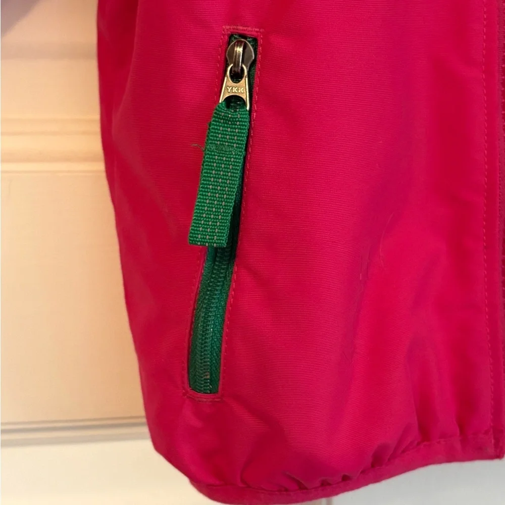 Patagonia Baby Reversible Fleece Jacket Red Purple Green Pink 6M Colorblock